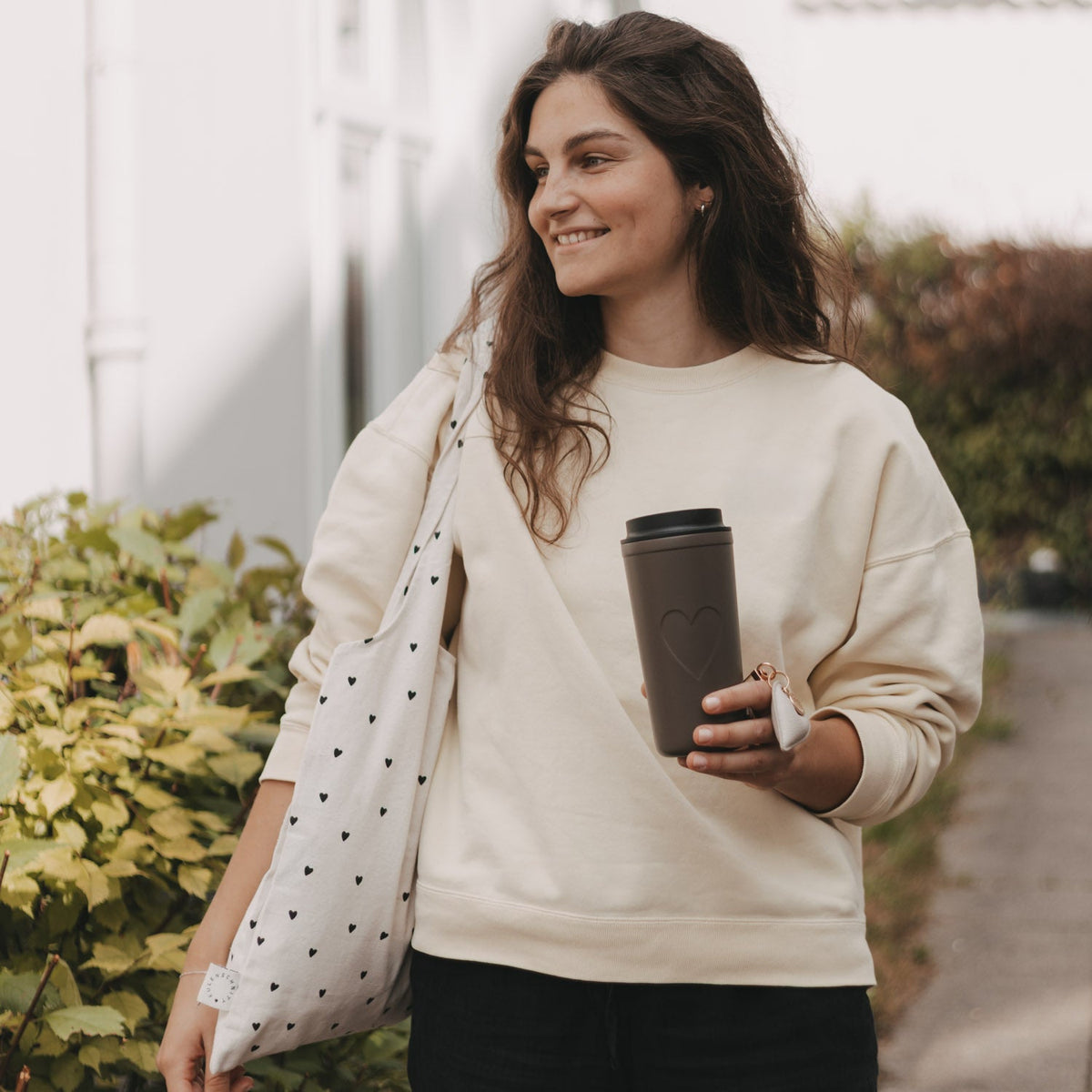 Faltbare Tragetasche Herzen aus Baumwolle, Ansicht 5, Blush Couture
