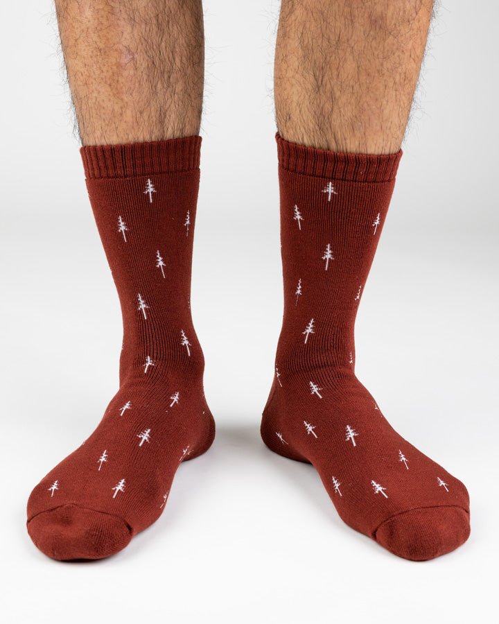 Tree Socks Cosy Allover bordeaux