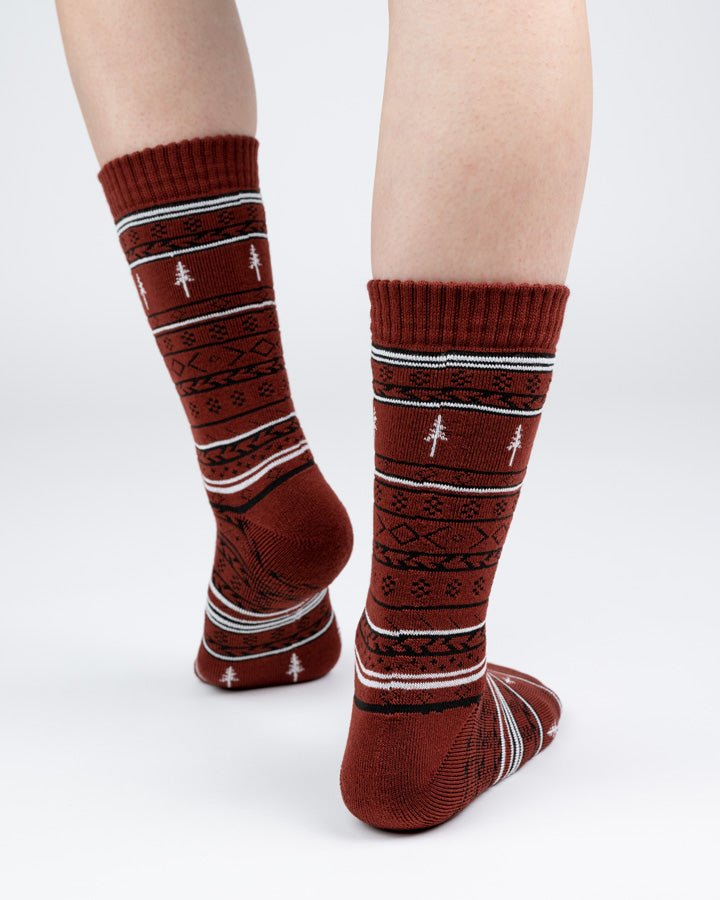Tree Socks Cosy Norwegian bordeaux