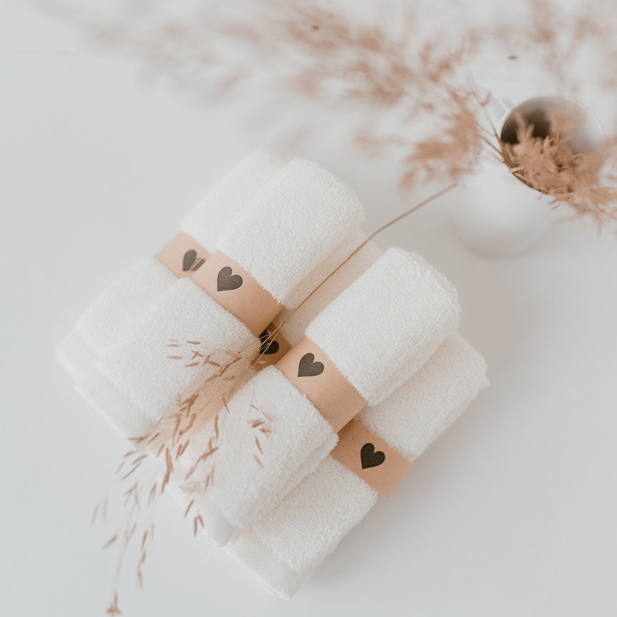 Waschlappen Herz 6er Set