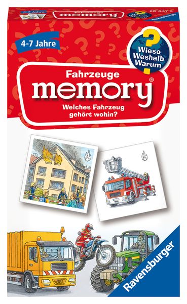 Wieso? Weshalb? Warum? Memory Fahrzeuge- Reisespiel ab 4 Jahre